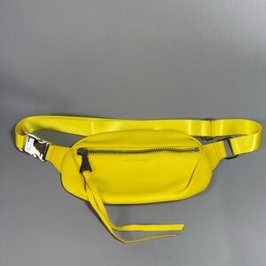 AIMEE KESTENBERG Milan Yellow Leather Belt Bag with Silver Hardware NWOT